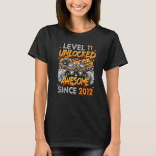 Level 11 Unlocked Awesome Since 2012 11th Birthday T-Shirt