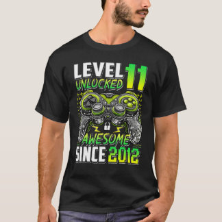 Level 11 Unlocked Awesome Since 2012 11th Birthday T-Shirt