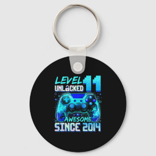 Level 11 Unlocked Awesome Since 2014 11th Birthday Key Ring