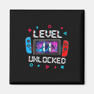 Level 11 Unlocked Gamer 11th Birthday Gift Video G Magnet