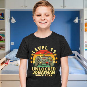Level 11 Unlocked Gamer Boy Birthday 11 T-Shirt