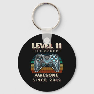 Level 11 Unlocked Video Game 11th Birthday 11 Yr O Key Ring
