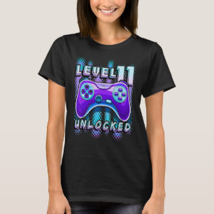 Level 11 Unlocked Video Game 11th Birthday Gamer B T-Shirt