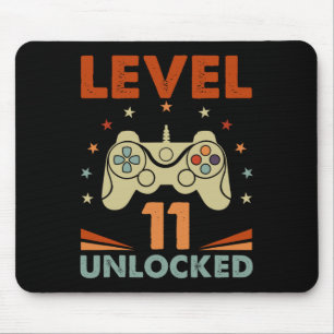 Level 11 Unlocked Video Gamer 11th Birthday 11 Yea Mouse Pad