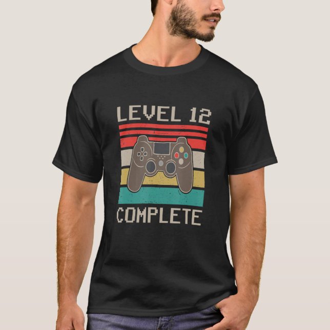 Level 12 Complete  12 Year Wedding Anniversary For T-Shirt (Front)