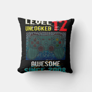 Level 12 Unlocked Awesome 2008 Video Game 12th Cushion