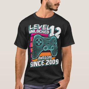 Level 12 Unlocked Awesome 2009 Video Game 12th Bir T-Shirt