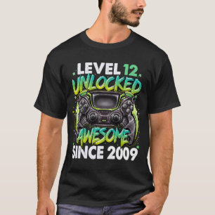 Level 12 Unlocked Awesome Since 2009 12th Birthday T-Shirt