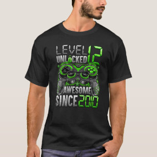 Level 12 Unlocked Awesome Since 2010 12th Birthday T-Shirt