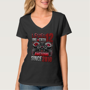 Level 12 Unlocked Awesome Since 2010 12th Birthday T-Shirt