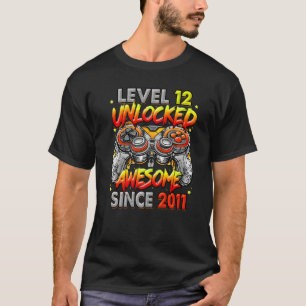 Level 12 Unlocked Awesome Since 2011 12th Birthday T-Shirt