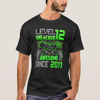 Level 12 Unlocked Awesome Since 2011 12th Birthday T-Shirt