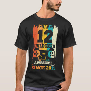 Level 12 Unlocked Awesome Since 2011 Video Game Bi T-Shirt