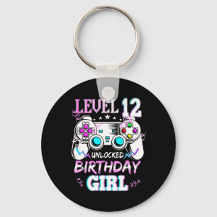 Level 12 Unlocked Birthday Girl Video Game  Key Ring