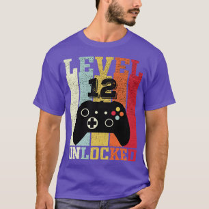 Level 12 Unlocked Funny Video 12th Birthday Gift T-Shirt