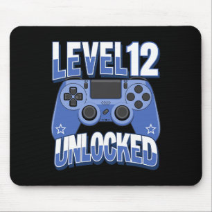 Level 12 Unlocked Funny Video Gamer 12th Birthday  Mouse Pad