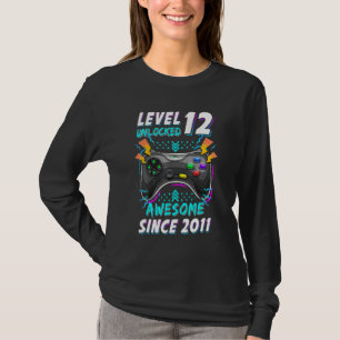 Level 12 Unlocked Gamer 12th Bday Boy 12 Year Old T-Shirt