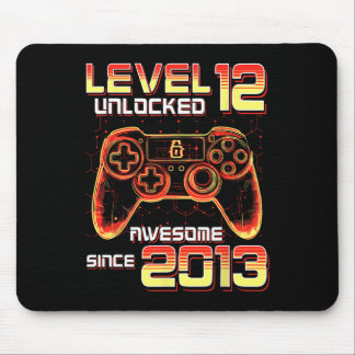 Level 12 Unlocked Video Game Party 12th Birthday G Mouse Pad