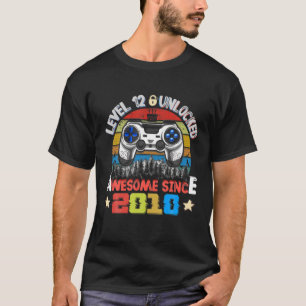Level 12 Unlocked Video Gamer 12 Years Old 12 Birt T-Shirt