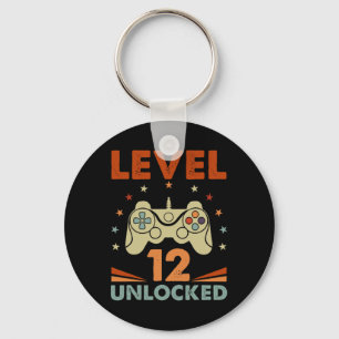 Level 12 Unlocked Video Gamer 12th Birthday 12 Yea Key Ring