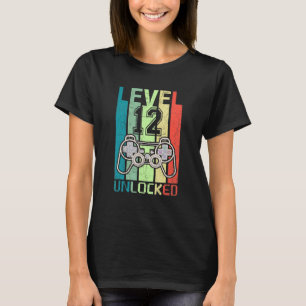 Level 12 Unlocked Video Gamer 12th Birthday Tee