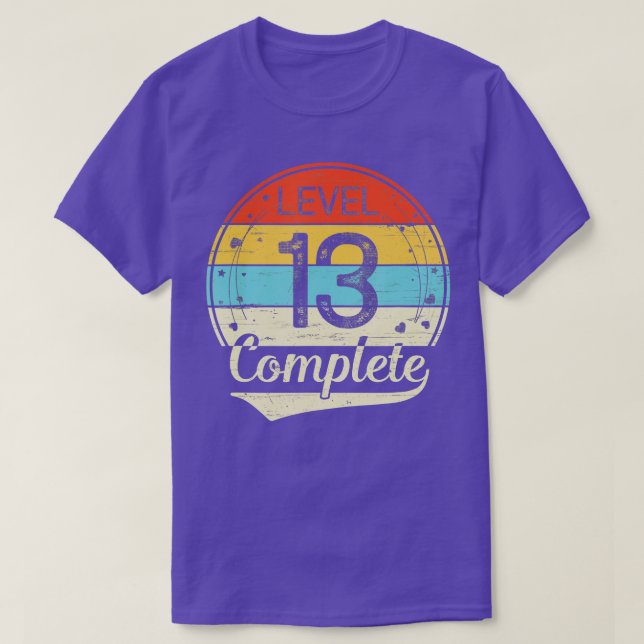 Level 13 Complete 13th Wedding Anniversary Gift Hi T-Shirt (Design Front)