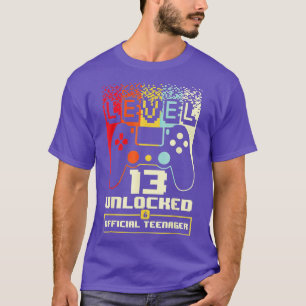 Level 13 Unlocked  13th Video  Birthday Gift  (17) T-Shirt