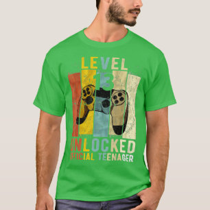 Level 13 Unlocked  13th Video  Birthday Gift  (1)  T-Shirt