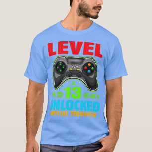 Level 13 Unlocked  13th Video  Birthday Gift  (29) T-Shirt