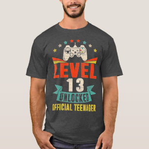 Level 13 Unlocked  13th Video  Birthday Gift  (31) T-Shirt