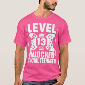 Level 13 Unlocked  13th Video  Birthday Gift  (33) T-Shirt