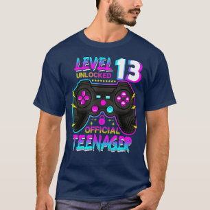 Level 13 Unlocked 13th Video Birthday Gift (39) T-Shirt