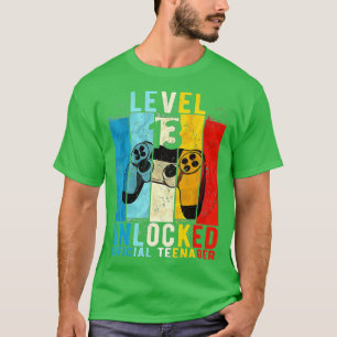 Level 13 Unlocked  13th Video  Birthday Gift  (3)  T-Shirt