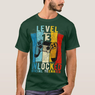 Level 13 Unlocked 13th Video Birthday Gift (3) T-Shirt
