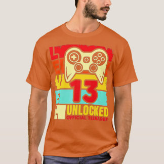 Level 13 Unlocked  13th Video  Birthday Gift  (62) T-Shirt