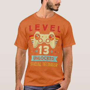 Level 13 Unlocked 13th Video Birthday Gift (65) T-Shirt