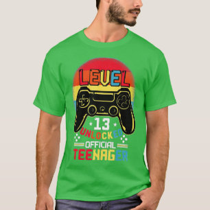 Level 13 Unlocked 13th Video Birthday Gift (69) T-Shirt