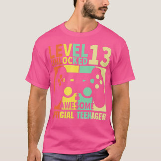Level 13 Unlocked  13th Video  Birthday Gift  (72) T-Shirt