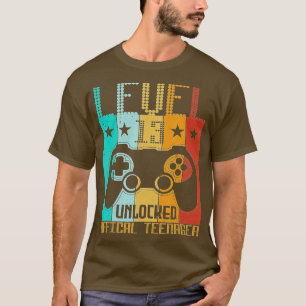 Level 13 Unlocked 13th Video Birthday Gift (8) T-Shirt