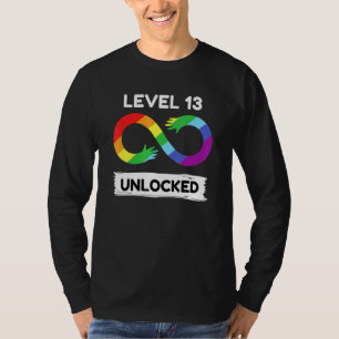 Level 13 Unlocked Autism Awareness Aspergers Birth T-Shirt