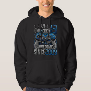 Level 13 Unlocked Awesome Since 2009 13th Birthday Hoodie