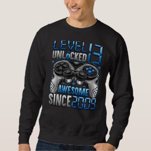 Level 13 Unlocked Awesome Since 2009 13th Birthday Sweatshirt