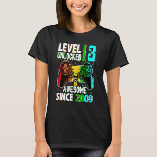 Level 13 Unlocked Awesome Since 2009 13th Birthday T-Shirt