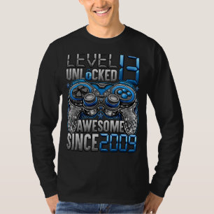 Level 13 Unlocked Awesome Since 2009 13th Birthday T-Shirt