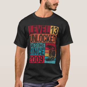 Level 13 Unlocked Awesome Since 2009 Vintage 13Th T-Shirt