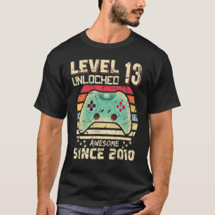 Level 13 Unlocked Awesome Since 2010 13th Birthday T-Shirt