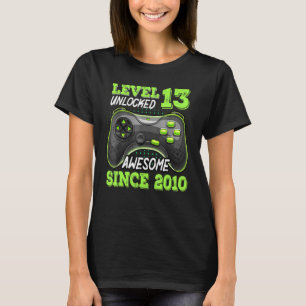 Level 13 Unlocked Awesome Since 2010 VideoGame 13t T-Shirt