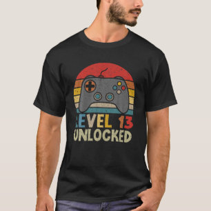 Level 13 Unlocked Funny Video Gamer 13Th Birthday T-Shirt