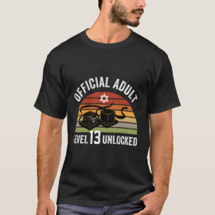 Level 13 Unlocked Official 13Th Jewish Bar Mitzvah T-Shirt