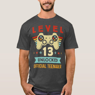 Level 13 Unlocked Official Teenager 13th Birthday T-Shirt